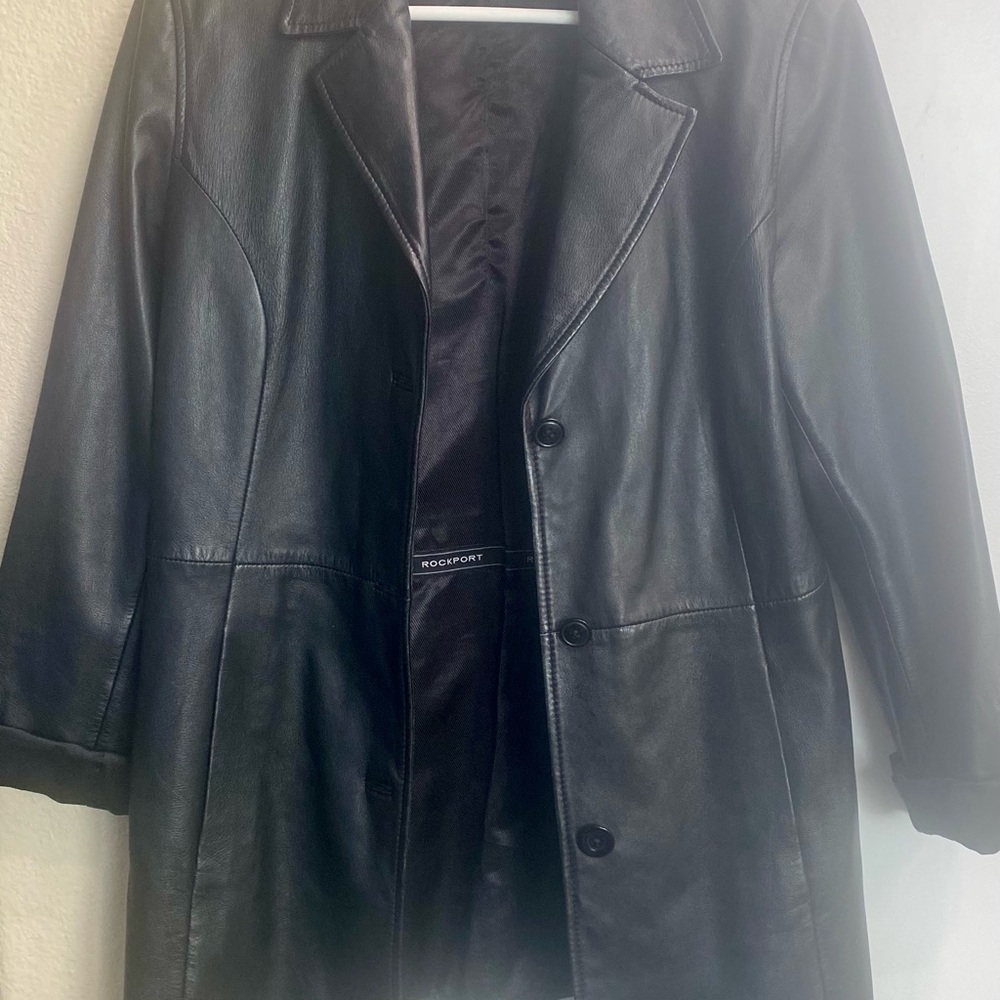 Rockport Women's Genuine
Black Leather Blazer Jacket Size
Medium